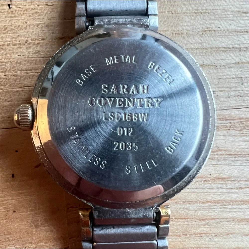 Sarah Coventry ladies two tone dress watch NEW BATTERY